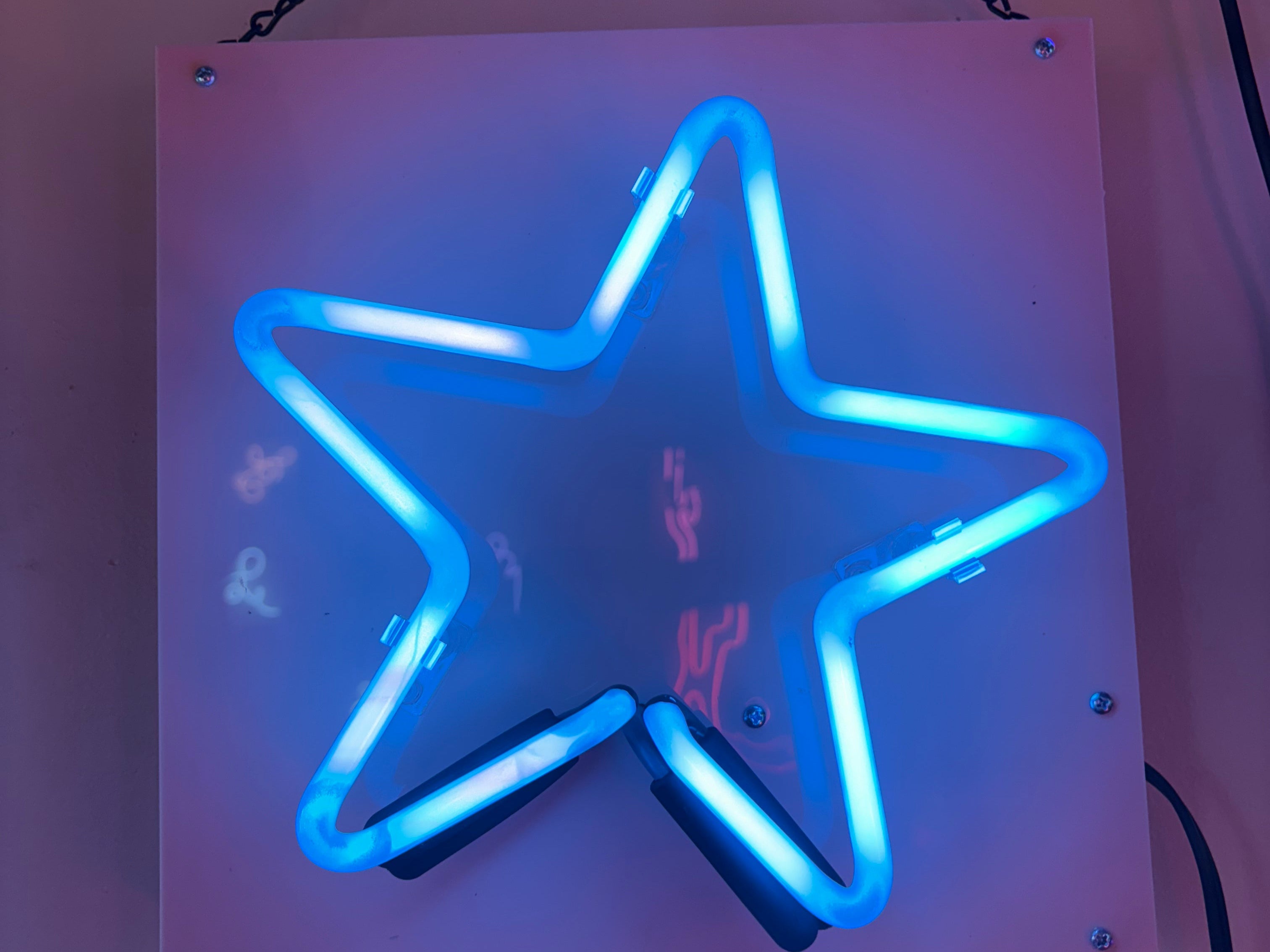 Small mounted neon
