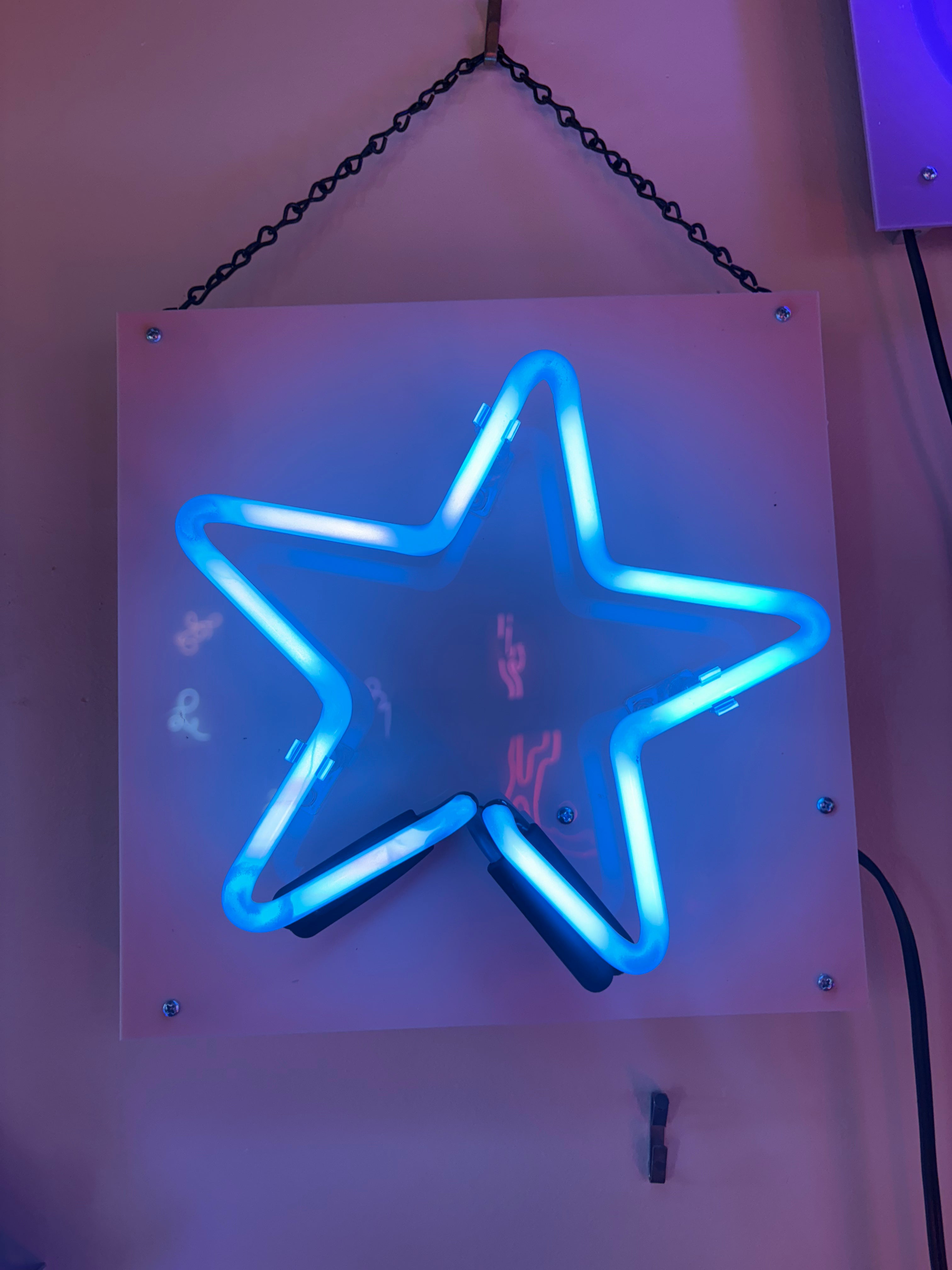 Small mounted neon